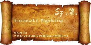 Szeleczki Magdolna névjegykártya
